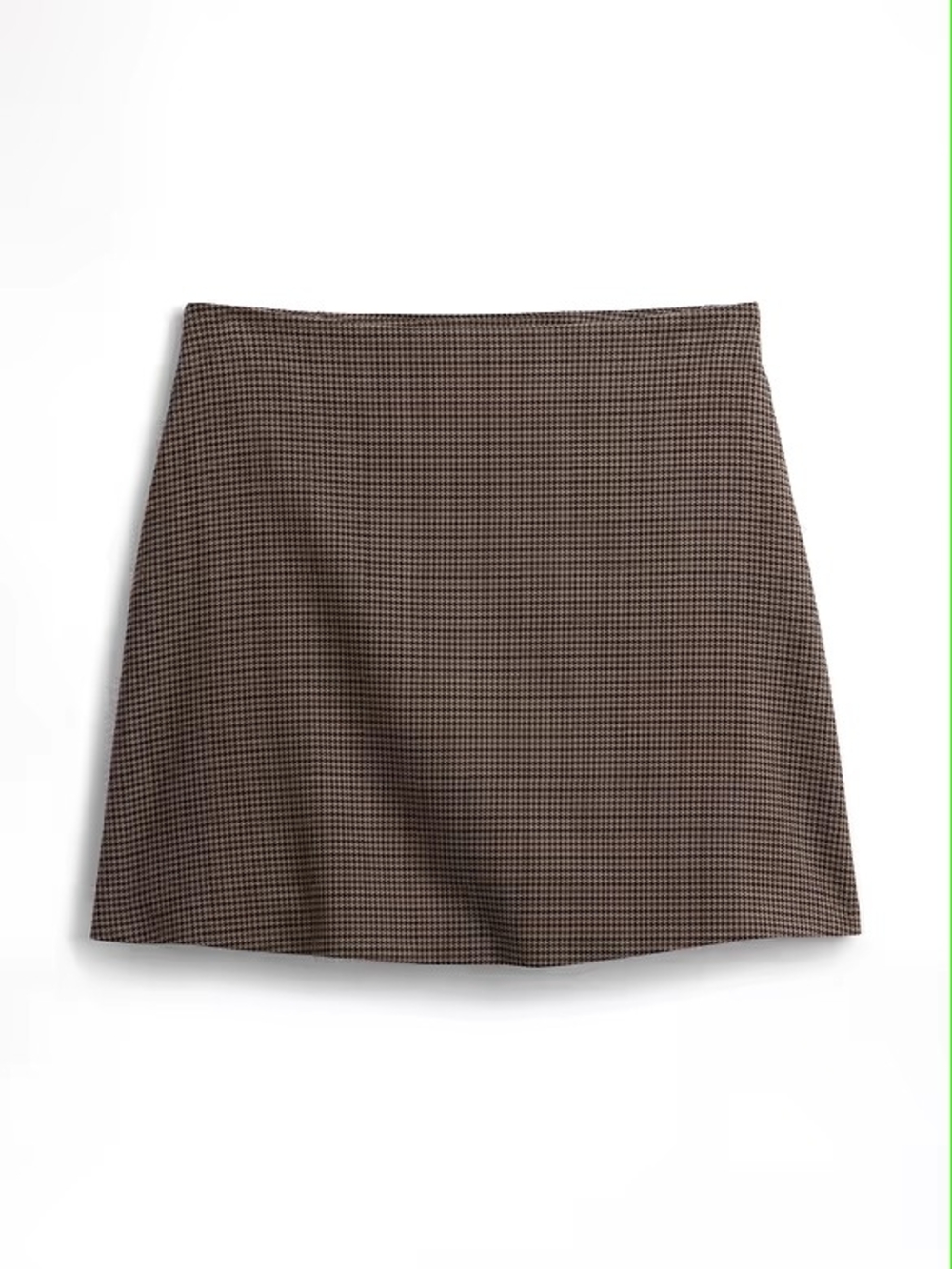 NWT Gap Brown Houndstooth Mini Skirt, Size LG